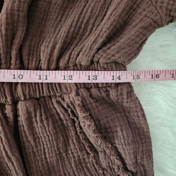 Promesa Life Story Crinkle Cotton Drawstring Jumpsuit. Size Medium. Good preowne - Picture 7 of 10